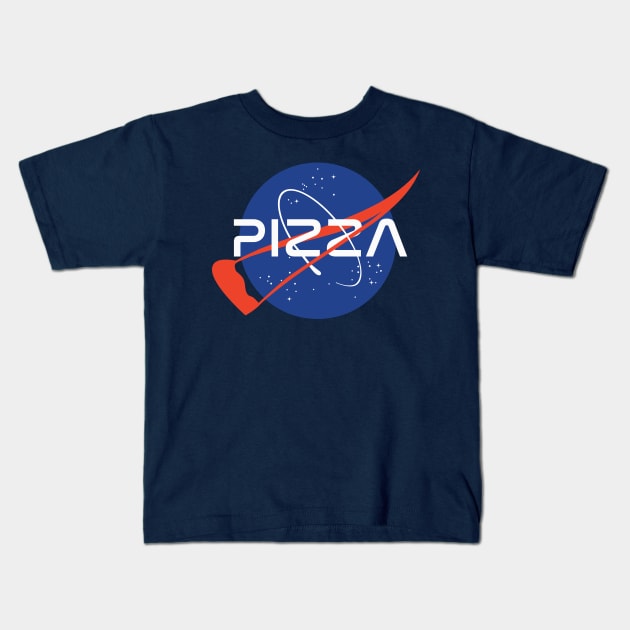 8ts Nasa Pizza Kids T-Shirt by kewlwolf8ts